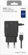 Сетевое зарядное устройство PERO ТС04,  USB-A,  microUSB,  10.5Вт,  2.1A,  черный [тс04b2amu]