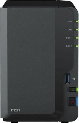 Сетевое хранилище NAS Synology Original DS223 2-bay настольный RTD1619B