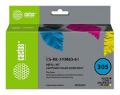 Заправочный набор Cactus CS-RK-3YM60-61 №305, для HP, 30мл, многоцветный
