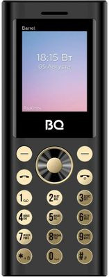 Сотовый телефон BQ Barrel 1858,  черный/золотистый
