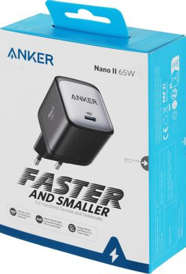 Сетевое зарядное устройство ANKER A2663,  USB type-C,  65Вт,  3.25A,  черный [a2663g11]