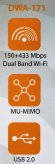 Wi-Fi адаптер D-Link DWA-171/RU/D1A USB 2.0