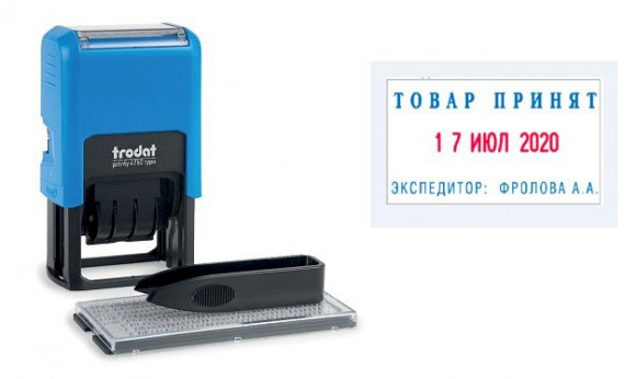 Датер самонаборный Trodat Typo 4750, 41×24 мм, высота шрифта 4 мм Датер самонаборный Trodat Typo 4750, 41×24 мм, высота шрифта 4 мм