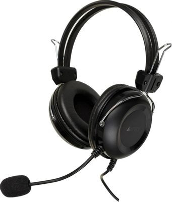 Гарнитура A4TECH HU-35,  для компьютера, накладные,  проводные, черный