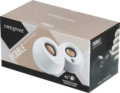 Колонки Creative Pebble MF1680,  2.0,  белый [51mf1680aa001]