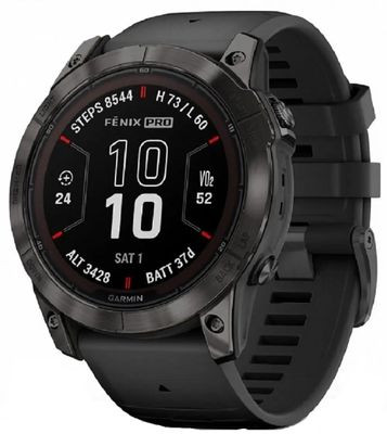 Смарт-часы Garmin Fenix 7X Pro,  35.56мм,  1.4",  черный/черный/серый [010-02778-10]