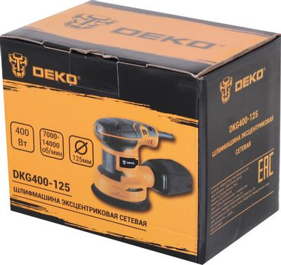 Эксцентриковая шлифмашина DEKO DKG400-125 [063-2203]