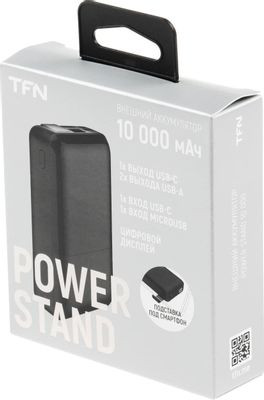 Внешний аккумулятор (Power Bank) TFN Power Stand 10,  10000мAч,  черный [tfn-pb-255-bk]