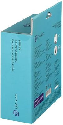 Гарнитура Oklick HS-M150,  для компьютера, накладные,  проводные, черный  / красный [359486]