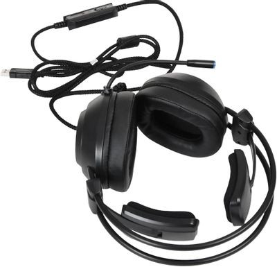 Гарнитура игровая Oklick HS-L830G ASYLUM,  для компьютера, мониторные,  проводные, черный  [1460163]