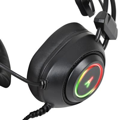 Гарнитура игровая Oklick HS-L830G ASYLUM,  для компьютера, мониторные,  проводные, черный  [1460163]