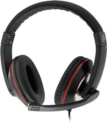 Гарнитура игровая Oklick HS-L390G DRAGON,  для компьютера, мониторные,  проводные, черный  / красный [1100413]