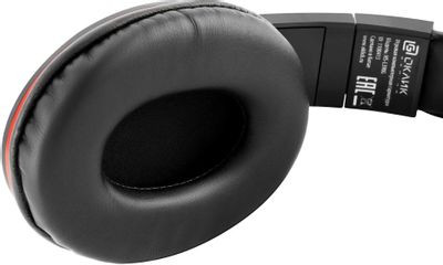 Гарнитура игровая Oklick HS-L390G DRAGON,  для компьютера, мониторные,  проводные, черный  / красный [1100413]