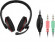 Гарнитура игровая Oklick HS-L390G DRAGON,  для компьютера, мониторные,  проводные, черный  / красный [1100413]