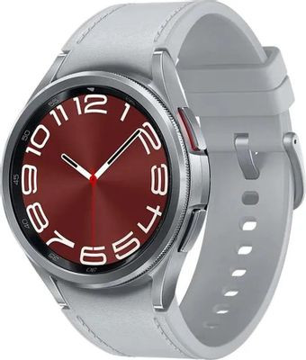 Смарт-часы Samsung Galaxy Watch 6 Classic LTE 43мм,  1.3",  серебристый/серебристый [sm-r955fzsacau]
