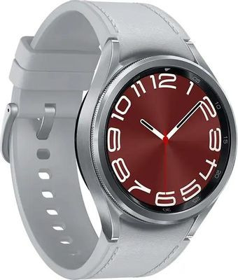Смарт-часы Samsung Galaxy Watch 6 Classic LTE 43мм,  1.3",  серебристый/серебристый [sm-r955fzsacau]