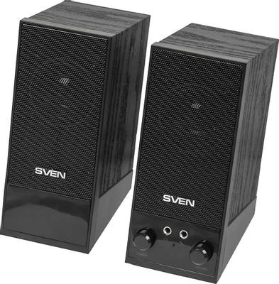 Колонки Sven SPS-604,  2.0,  черный [sv-0120604bk]
