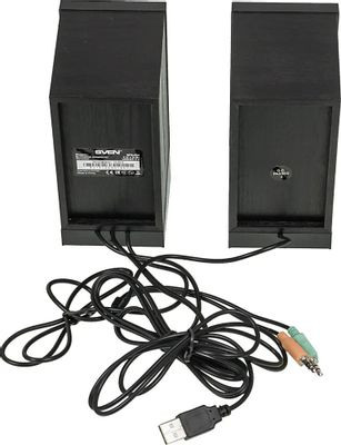 Колонки Sven SPS-604,  2.0,  черный [sv-0120604bk]