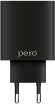 Сетевое зарядное устройство PERO ТС02,  2xUSB,  microUSB,  10.5Вт,  2.1A,  черный [тс02bl2am]