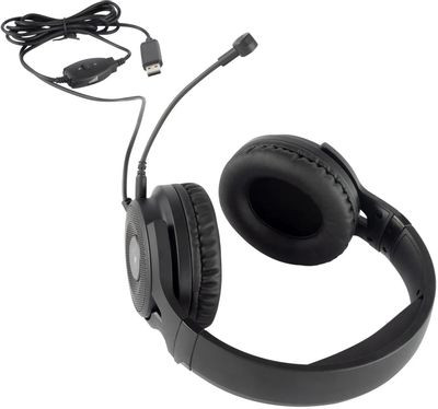 Гарнитура игровая Oklick HS-L910G DEATH_CURE,  для компьютера, мониторные,  проводные, черный  [1460165]