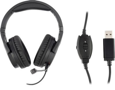 Гарнитура игровая Oklick HS-L910G DEATH_CURE,  для компьютера, мониторные,  проводные, черный  [1460165]