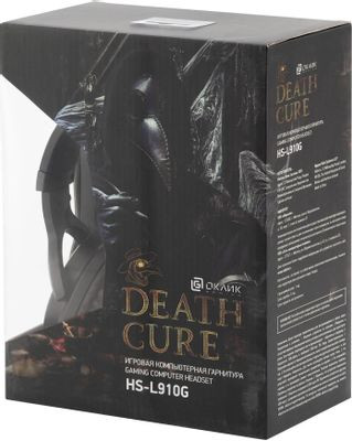 Гарнитура игровая Oklick HS-L910G DEATH_CURE,  для компьютера, мониторные,  проводные, черный  [1460165]