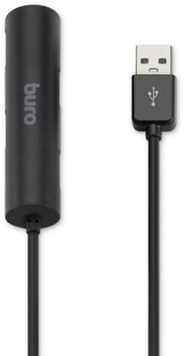 Хаб (разветвитель) Buro BU-HUB4-0.5R-U2.0, черный
