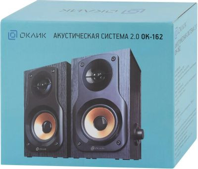 Колонки Oklick OK-162,  2.0,  черный [459202]