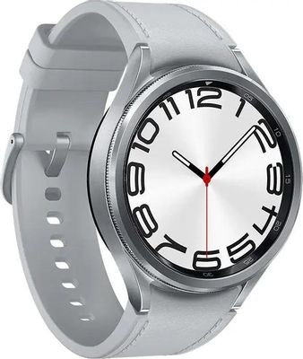 Смарт-часы Samsung Galaxy Watch 6 Classic LTE 47мм,  1.5",  серебристый/серебристый [sm-r965fzsacau]