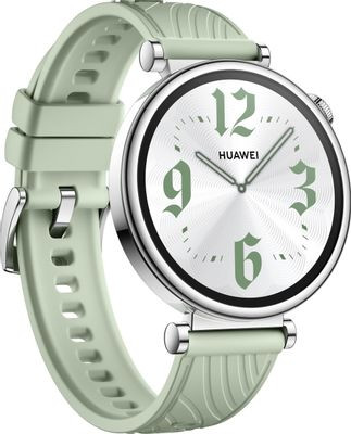 Смарт-часы Huawei Watch GT 4 Aurora-B19FG,  41.3мм,  1.32",  зеленый/серебристый [55020cer]