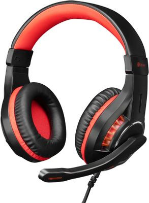 Гарнитура игровая Oklick HS-L610G SAMURAI,  для компьютера, мониторные,  проводные, черный  / красный [1460161]