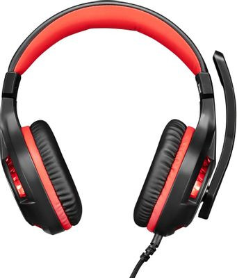 Гарнитура игровая Oklick HS-L610G SAMURAI,  для компьютера, мониторные,  проводные, черный  / красный [1460161]
