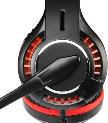 Гарнитура игровая Oklick HS-L610G SAMURAI,  для компьютера, мониторные,  проводные, черный  / красный [1460161]