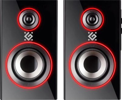 Колонки Bluetooth Defender Solar 20,  2.0,  черный [65721]