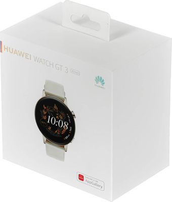 Смарт-часы Huawei Watch GT 3 Milo-B19V,  42мм,  1.32",  белый/белый [55027149]