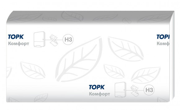 Полотенца бумажные листовые Торк Синглфолд Комфорт, H3, 290184, ZZ-сложение, 2-слойные, белые, 200 листов