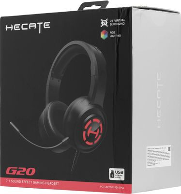 Гарнитура игровая Edifier G20,  для компьютера, мониторные,  проводные, черный