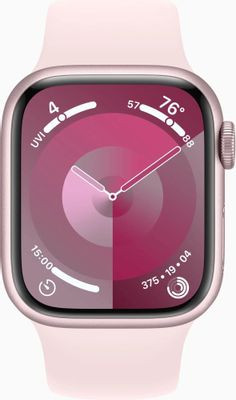 Смарт-часы Apple Watch Series 9 A2978,  41мм,  светло-розовый/розовый [mr9n3ll/a]