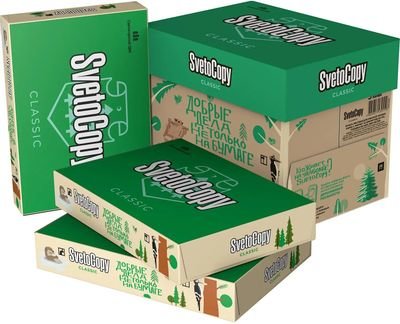Бумага SVETOCOPY Classic C, A4, офисная, 500л, 80г/м2, белый, покрытие матовое /матовое