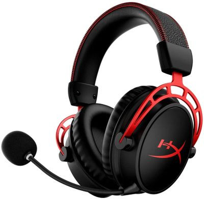 Гарнитура игровая HYPERX Cloud Alpha Wireless (CA002),  для компьютера и игровых консолей, мониторные,  радио, черный  / красный [4p5d4aa]