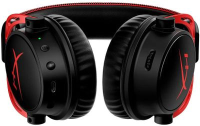 Гарнитура игровая HYPERX Cloud Alpha Wireless (CA002),  для компьютера и игровых консолей, мониторные,  радио, черный  / красный [4p5d4aa]
