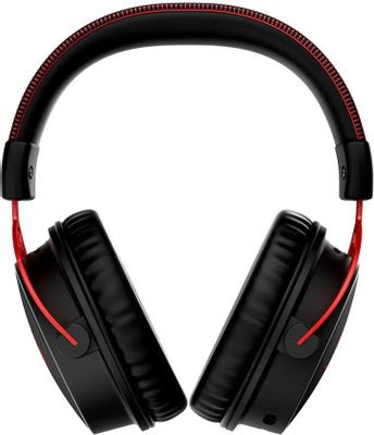 Гарнитура игровая HYPERX Cloud Alpha Wireless (CA002),  для компьютера и игровых консолей, мониторные,  радио, черный  / красный [4p5d4aa]