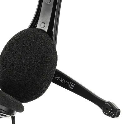 Гарнитура Oklick HS-M150,  для компьютера, накладные,  проводные, черный  [428963]