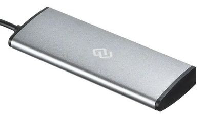 Хаб (разветвитель) Digma HUB-4U2.0-UC-DS, серебристый