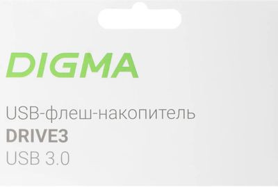 Флешка USB Digma DRIVE3 256ГБ, USB3.0, серебристый [dgfum256a30sr]