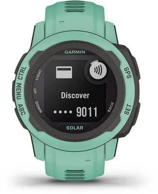 Смарт-часы Garmin Instinct 2S Solar Tactical,  20мм,  1.3",  мятный/черный/мятный [010-02564-02]