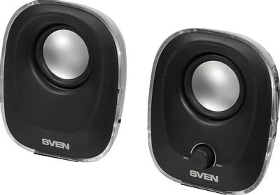 Колонки Sven 330,  2.0,  черный [sv-014001]