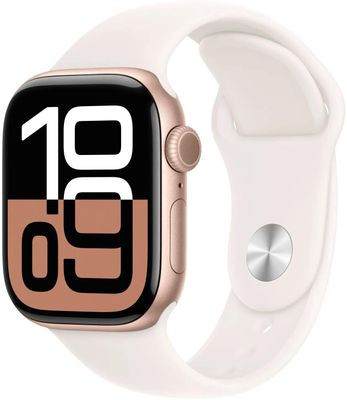 Смарт-часы Apple Watch Series 10 A2997,  42мм,  белый/розовое золото [mwwj3lw/a]