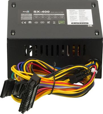 Блок питания Aerocool SX-400,  400Вт,  80мм,  черный, retail