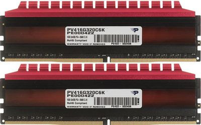 Оперативная память Patriot Viper 4 PV416G320C6K DDR4 -  2x 8ГБ 3200МГц, DIMM,  Ret